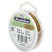 Beadalon Schmuckdraht 7 Str&auml;nge 0.38mm Satin Gold