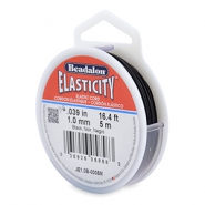 Beadalon Schmuckdraht Elastik 1.0mm 5 Meter Black