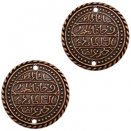 Metall Anh&auml;nger TQ Zwischenst&uuml;ck Orientalische M&uuml;nzen 32mm Kupfer (nickelfrei)