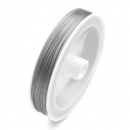 Draht &uuml;berzogen 100 Meter Transparent-silber
