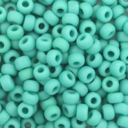 Miyuki Rocailles 6/0 Opaque matte turquoise green 6-412f