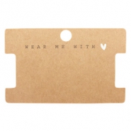 Schmuck Karten "Wear Me With &hearts;" Brown