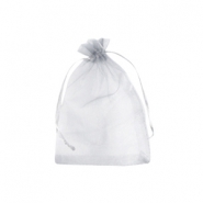 Schmuckbeutel Organza 7x9cm Silver grey