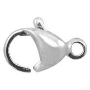 Stainless Steel - Rostfreiem Stahl Schmuckzubeh&ouml;r Karabinerverschluss 10mm Antik silber