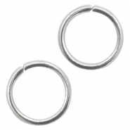 Stainless Steel - Rostfreiem Stahl Schmuckzubeh&ouml;r Binderinge 8mm Antik silber