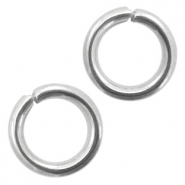 Stainless Steel - Rostfreiem Stahl Schmuckzubeh&ouml;r Binderinge 5mm Antik silber
