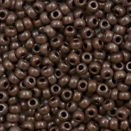 Miyuki Rocailles 8/0 Opaque chocolate brown 8-409