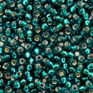 Miyuki Rocailles 8/0 Silverlined dark teal blue 8-30