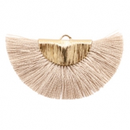 Perlen Quaste Anh&auml;nger Gold-misty grey rose