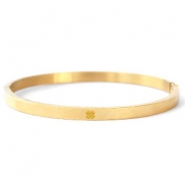 Armb&auml;nder aus Stainless Steel - Rostfreiem Stahl mit Gl&uuml;cksklee Gold