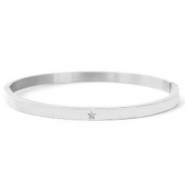 Armb&auml;nder aus Stainless Steel - Rostfreiem Stahl mit Stern Silber