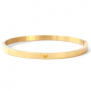 Armb&auml;nder aus Stainless Steel - Rostfreiem Stahl mit Herz Gold