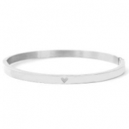 Armb&auml;nder aus Stainless Steel - Rostfreiem Stahl mit Herz Silber