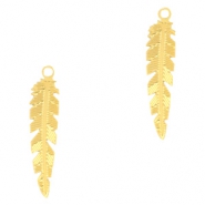 Bohemian Anh&auml;nger Feder Gold