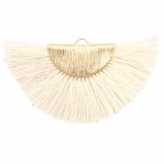 Perlen Quaste Anh&auml;nger Gold-off white