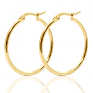 Ohrringe aus Stainless Steel - Rostfreiem Stahl Creolen 30mm Gold