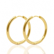Ohrringe aus Stainless Steel - Rostfreiem Stahl Creolen 25mm Gold