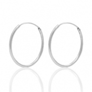 925 Silber Zubeh&ouml;r Creolen 18mm Silber