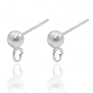 925 Silber Zubeh&ouml;r Ohrstecker mit &Ouml;se Silber