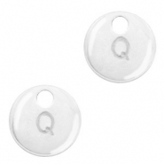 Basic quality Metall Anh&auml;nger Initiale Q Antik silber (Nickelfrei)