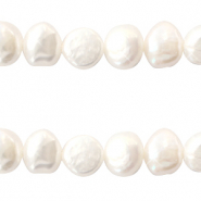 BQ S&uuml;sswasserperlen Nugget rund 8-9mm Naturel white