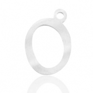 Stainless Steel - Rostfrei Stahl Anh&auml;nger Initial O Silber