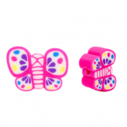 Polymer Perlen Schmetterling Pink