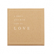 Schmuck-(Geschenk)-Box 'A small gift with lots of LOVE' Brown