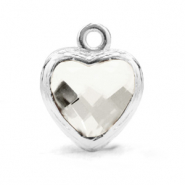 Anh&auml;nger Kristallglas Herz Crystal-silver