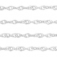 Stainless Steel - Rostfrei Stahl Schmuckzubeh&ouml;r weave Gliederkette  Silber