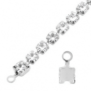 Metall Zubeh&ouml;r TQ Endkappen f&uuml;r Strass Ketten 3mm Antique silver