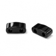 Miyuki Perlen half tila 5x2.3mm Opaque black HTL-401