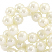 Top Qualit&auml;t Glaswachsperlen 6mm Off white