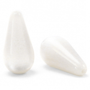 Super Polaris Elements Perlen tropfenform shiny Bianco white