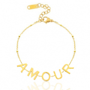 Armb&auml;nder aus Stainless Steel - Rostfreiem Stahl "amour" Gold