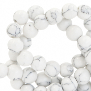 Naturstein Perlen 4mm Off white