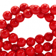 4 mm Glasperlen opaque Fiery red