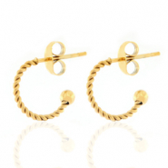 Ohrringe aus Stainless Steel - Rostfreiem Stahl Creolen 12mm Gold