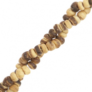 Kokos Perlen Disc 4mm Natural brown (nat&uuml;rliche Farbe der Perle)