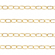 Stainless Steel - Rostfrei Stahl Schmuckzubeh&ouml;r Gliederkette Gold