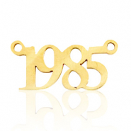 Stainless Steel - Rostfrei Stahl Anh&auml;nger/Zwischenst&uuml;ck Jahr 1985 Gold