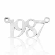 Stainless Steel - Rostfrei Stahl Anh&auml;nger / Zwischenst&uuml;ck Jahr 1987 Silber