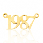 Stainless Steel - Rostfrei Stahl Anh&auml;nger/Zwischenst&uuml;ck Jahr 1987 Gold