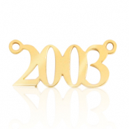 Stainless Steel - Rostfrei Stahl Anh&auml;nger / Zwischenst&uuml;ck Jahr 2003 Gold