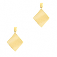 Stainless Steel - Rostfrei Stahl Anh&auml;nger Rhombus Gold