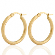 Ohrringe aus Stainless Steel - Rostfreiem Stahl Creolen Gold