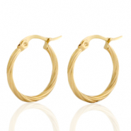 Ohrringe aus Stainless Steel - Rostfreiem Stahl Creolen Gold