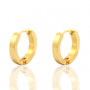 Ohrringe aus Stainless Steel - Rostfreiem Stahl Creolen 16mm Gold