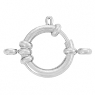 Stainless Steel - Rostfreiem Stahl Schmuckzubeh&ouml;r Rettungsring Verschluss 18mm mit &Ouml;sen Silber