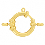 Stainless Steel - Rostfreiem Stahl Schmuckzubeh&ouml;r Rettungsring Verschluss 16mm mit &Ouml;sen Gold